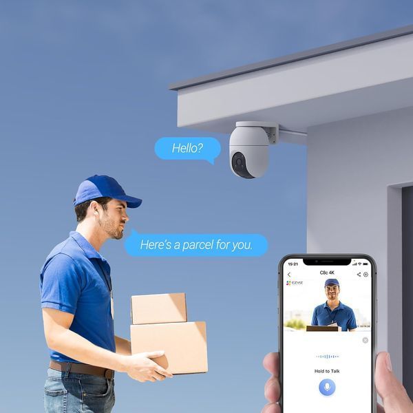 EZVIZ C8c 8MP Вулична Wi-Fi камера відеоспостереження 360&deg; з автоматичним масштабуванням фото