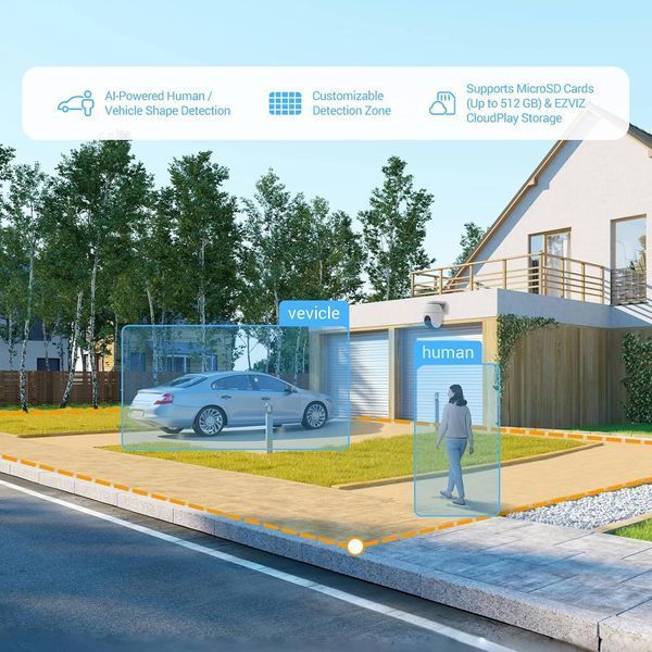 EZVIZ C8c 8MP Вулична Wi-Fi камера відеоспостереження 360&deg; з автоматичним масштабуванням фото