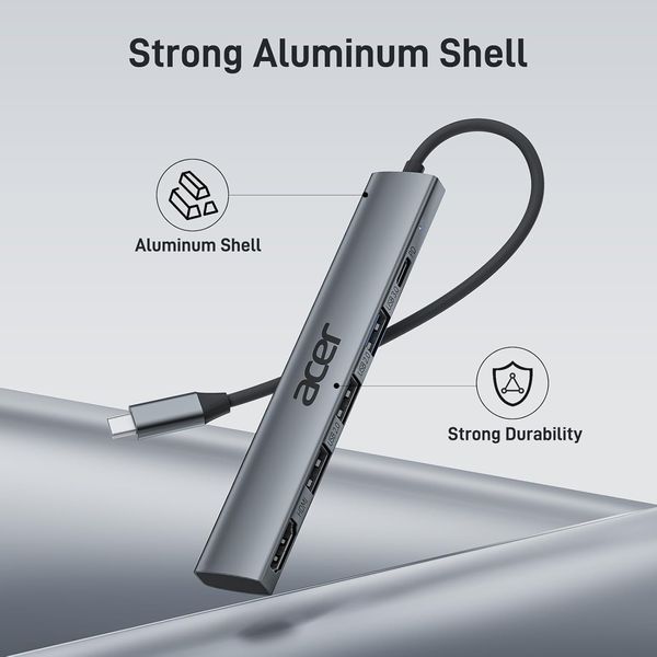 Концентратор Acer 5 в 1 USB C з 4K HDMI 15 см