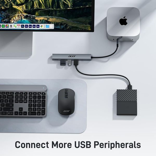 Концентратор Acer 5 в 1 USB C з 4K HDMI 15 см