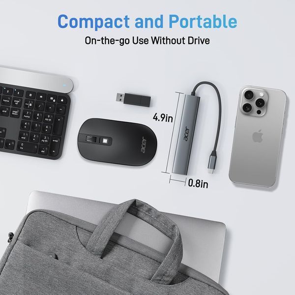 Концентратор Acer 5 в 1 USB C з 4K HDMI 15 см
