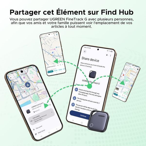 Трекер UGREEN совместимый с Find Android Hub (Комплект 4шт)