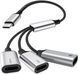 Перехідник USB C Male на 3 USB C Female із швидкою зарядкою, передачею даних TiMOVO