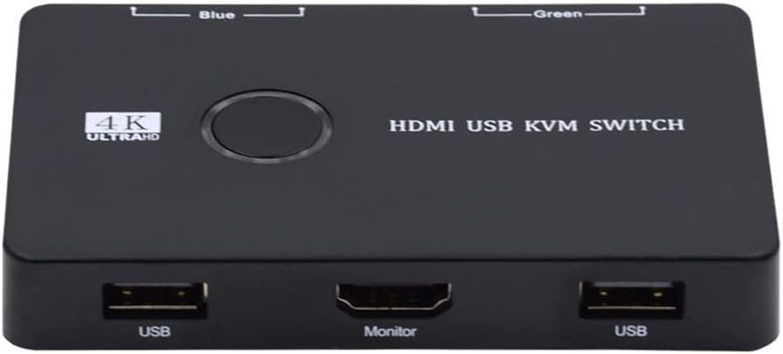 Перемикач Cablecc KVM USB 2.0 та HDMI 4K фото