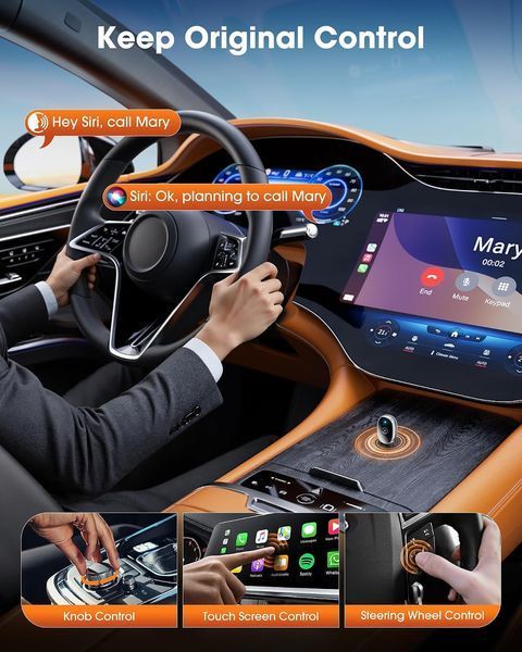 Мини-адаптер для беспроводного Apple CarPlay
