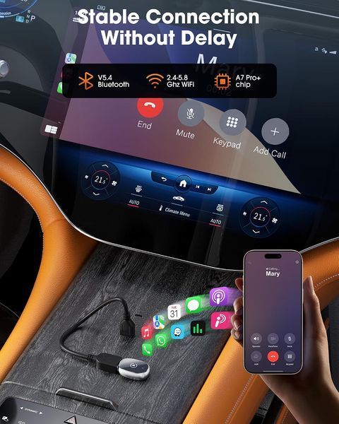 Мини-адаптер для беспроводного Apple CarPlay