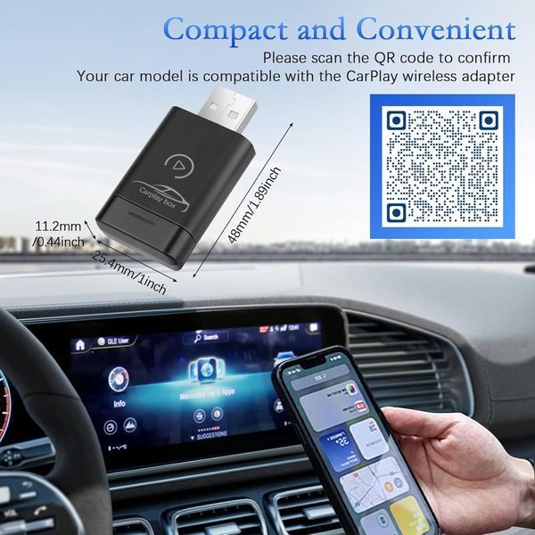 Беспроводной адаптер 2-в-1 для CarPlay/Android Car