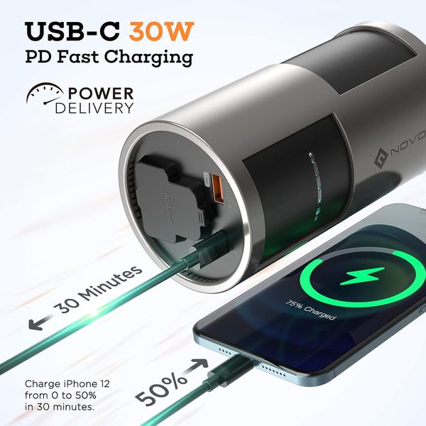 Power Bank с розеткой NOVOO 22500 мА·ч Портативное зарядное устройство 81 Вт·час фото