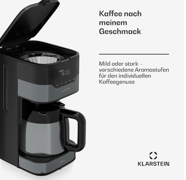 Кавомашина Klarstein Arabica EasyTouch Control 800 Вт чорний (10045344) Б/В