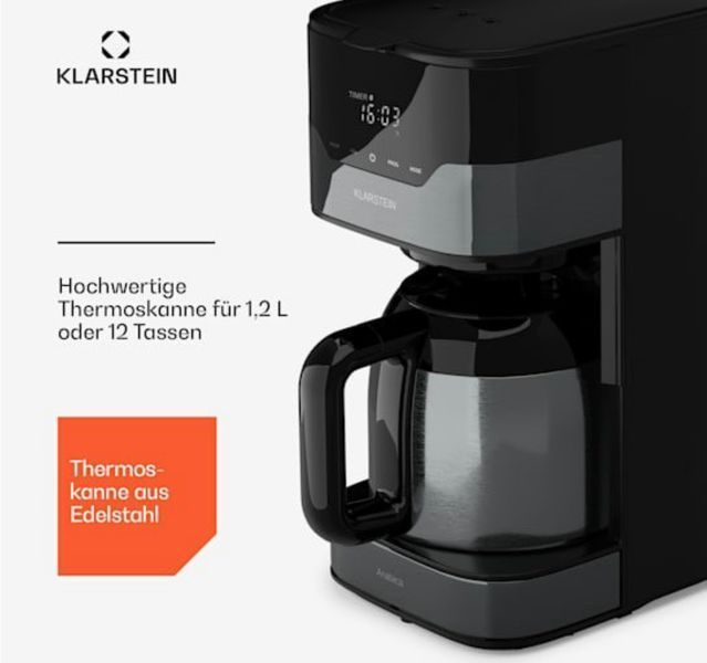 Кавомашина Klarstein Arabica EasyTouch Control 800 Вт чорний (10045344) Б/В