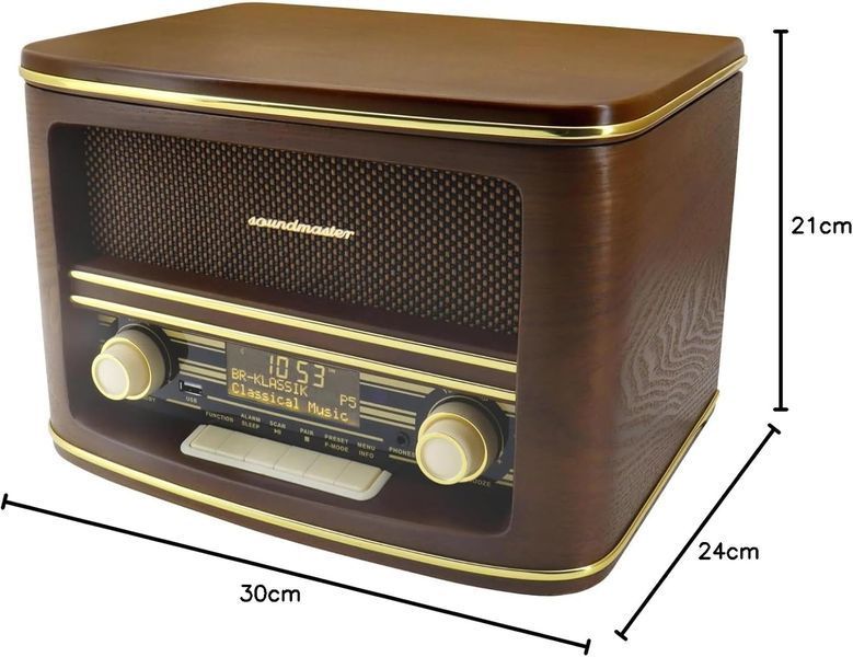 Музичний центр в ретро стилі Soundmaster NR961 DAB+FM-радіо фото