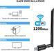 Бездротовий мережевий адаптер Hungwu USB 3.0 Wifi AC 1200 Мбіт/с фото 2