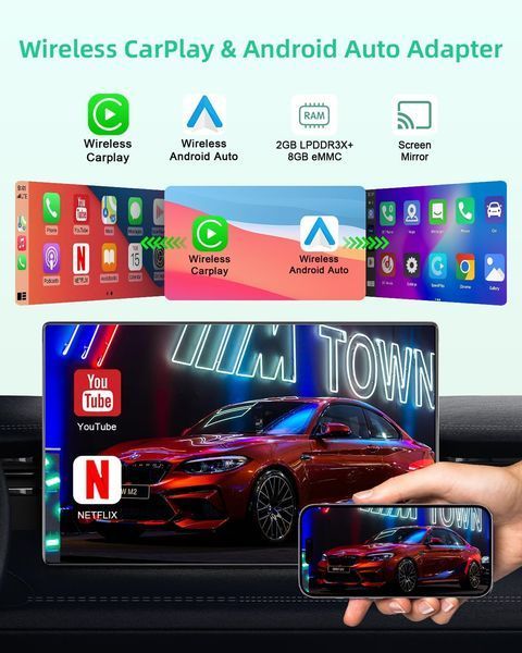 Беспроводной адаптер CarPlay 4-в-1