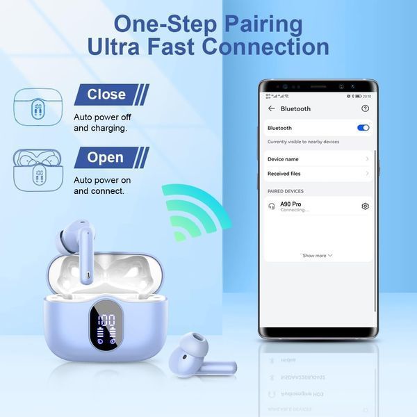 Bluetooth-навушники Btootos A90 Pro фото