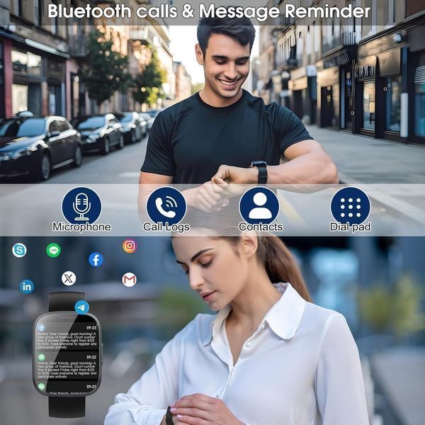 Розумний годинник з Bluetooth та вбудованим мікрофоном фото