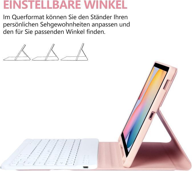 Чехол с клавиатурой, совместимый с Samsung Tab S6 Lite с держателем ручки