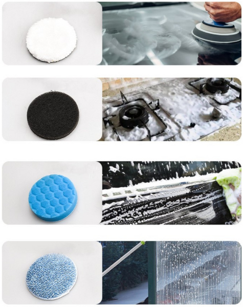 Акумуляторна щітка-швабра Cleaning Brush 9в1 з універсальними насадками