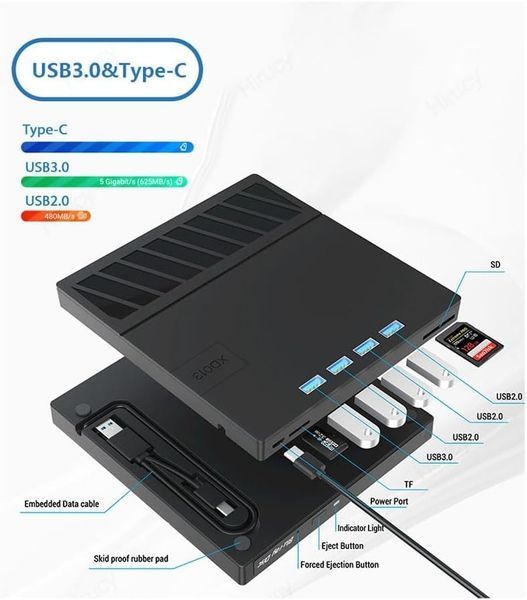 Зовнішній оптичний привід Blu-Ray з USB 3.0 Qerwsdty