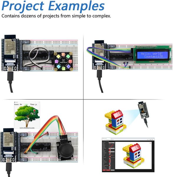 Стартовый комплект Freenove Ultimate для ESP32-WROVER, беспроводная встроенная камера фото