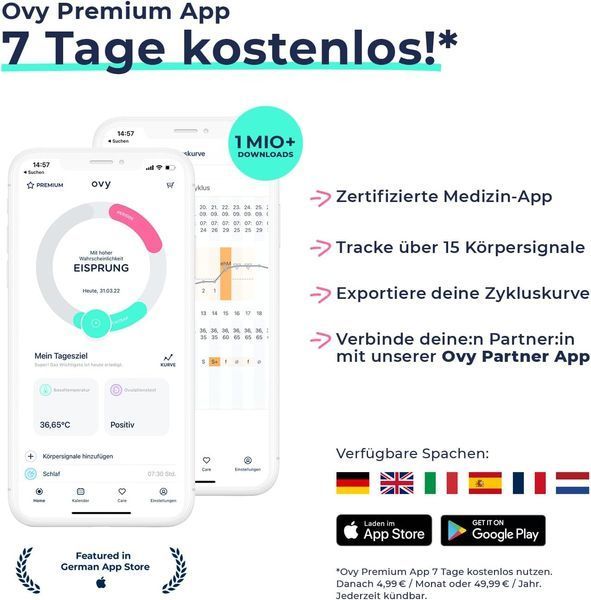 Термометр Ovy для измерения температуры и отслеживания овуляции