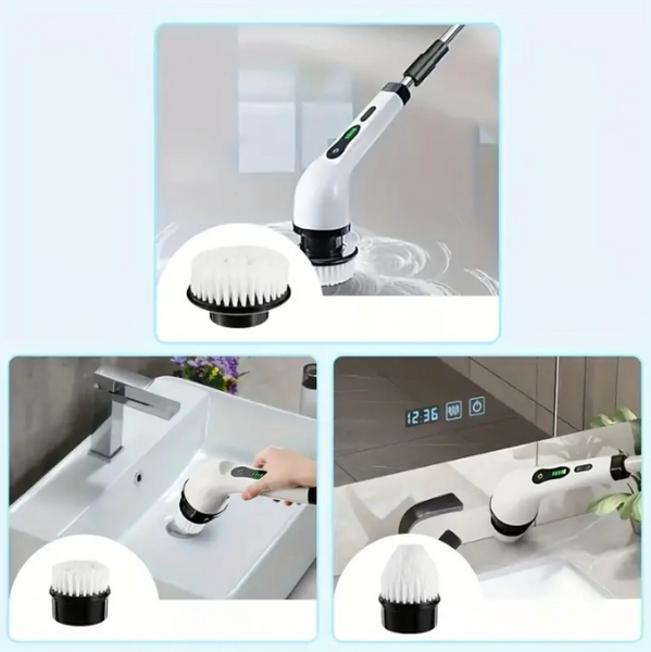 Акумуляторна щітка-швабра Cleaning Brush 9в1 з універсальними насадками