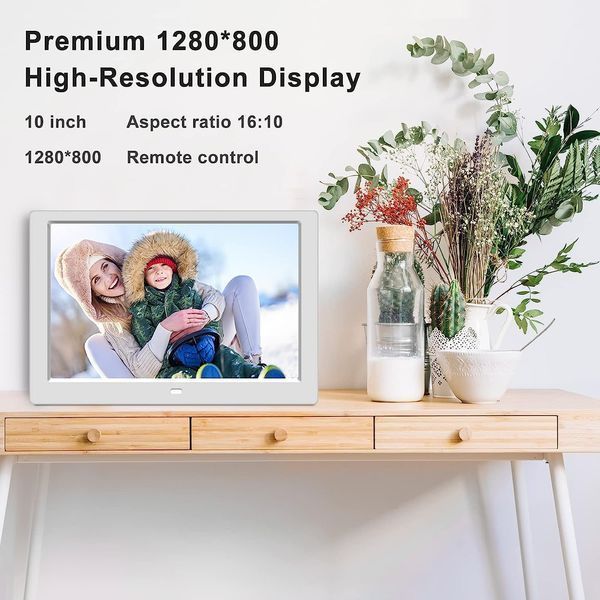 Цифрова фоторамка YOUYU 10 дюймів з пультом дистанційного керування