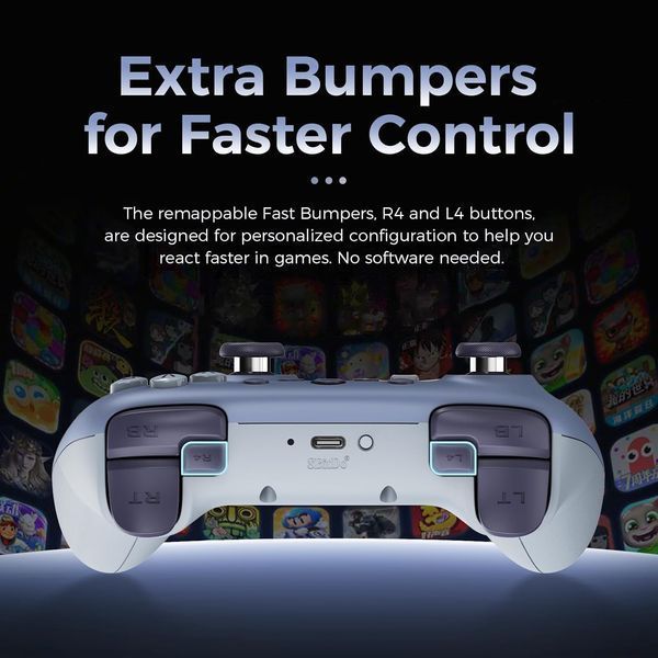 Бездротовий контролер AKNES 8Bitdo Ultimate 2C 2.4G для ПК на базі Windows та Android фото