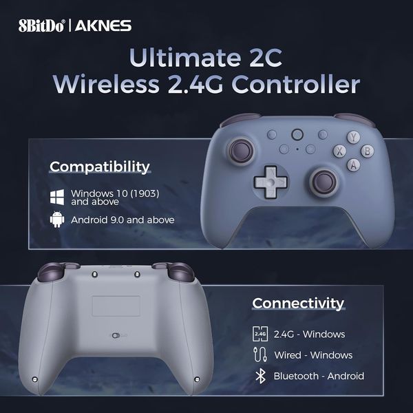 Бездротовий контролер AKNES 8Bitdo Ultimate 2C 2.4G для ПК на базі Windows та Android фото