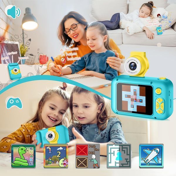 Дитячий цифровий фотоапарат з об&rsquo;єктивом 180&deg;