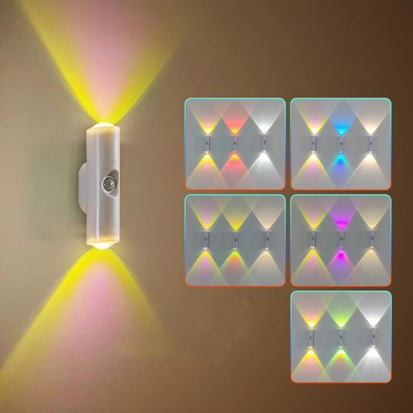 Настенный светильник с датчиком движения RGB LED фото