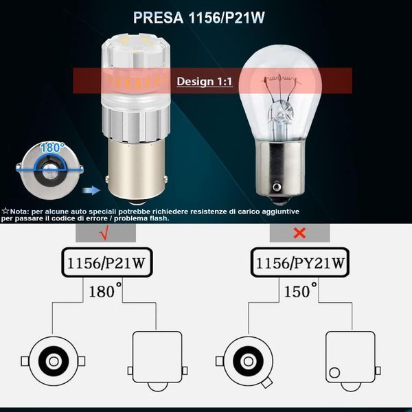 Светодиодная лампа XENOLORD P21W 1156 BA15S