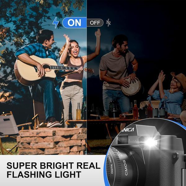 Цифрова камера 5K 48MP/60FPS для фотозйомки, відео та керуванням через WiFi та програму фото