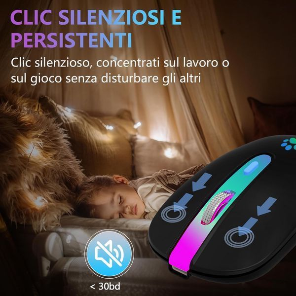 Универсальная беспроводная мышь KBCASE с 7 цветами свидетельства фото