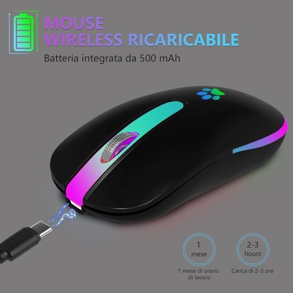 Универсальная беспроводная мышь KBCASE с 7 цветами свидетельства фото