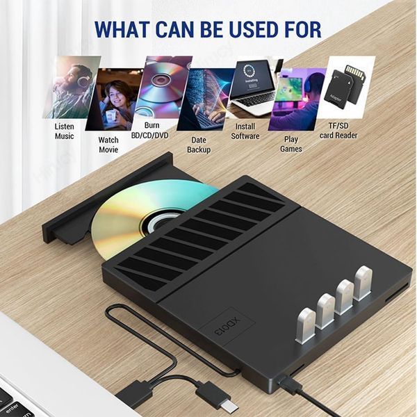 Зовнішній оптичний привід Blu-Ray з USB 3.0 Qerwsdty
