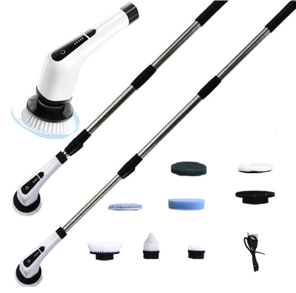 Акумуляторна щітка-швабра Cleaning Brush 9в1 з універсальними насадками