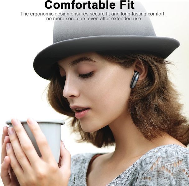 Беспроводные наушники ROMOKE Bluetooth 5.3 со светодиодным дисплеем, 40 часов воспроизведения фото