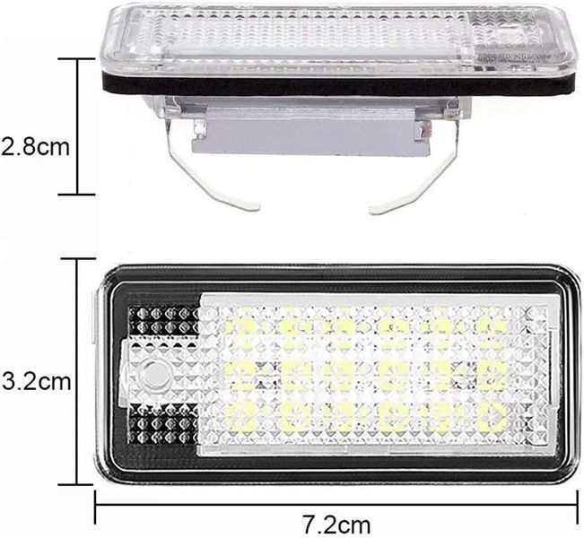 LED підсвітка номерного знаку для автомобілів Audi A4 A6 A8 B6 B7 Q7