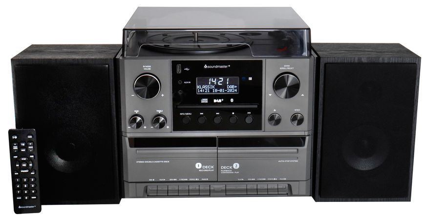 Програвач вінілу Soundmaster MCD5600SW з радіо DAB+/FM/CD/MP3 фото