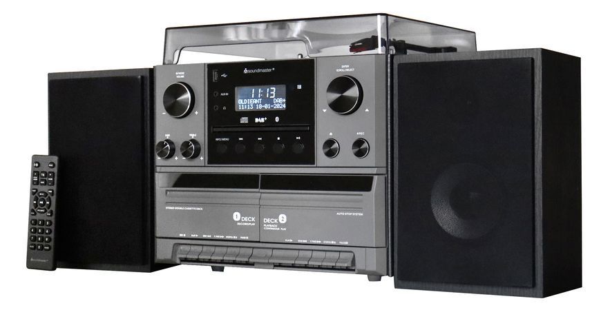 Програвач вінілу Soundmaster MCD5600SW з радіо DAB+/FM/CD/MP3 фото