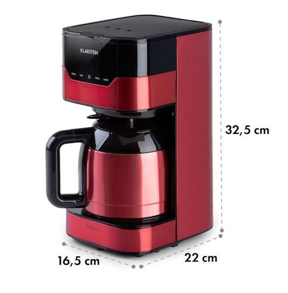 Капельная кофеварка Klarstein Arabica EasyTouch Control RED 800 Вт (10035588)