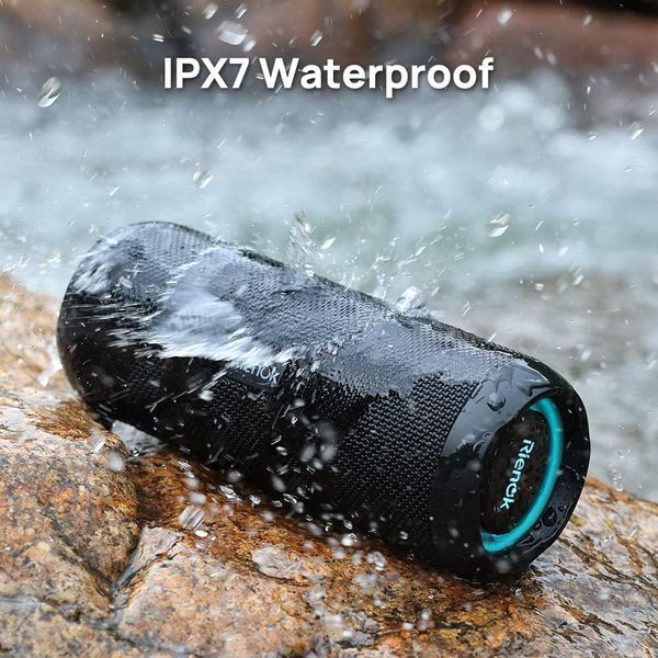 Портативная Bluetooth колонка RIENOK RGB 30 Вт, беспроводная, водонепроницаемая IPX7 фото