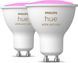 Комплект із 2 світлодіодних ламп Philips Hue White and Color Ambiance Smart / цоколь GU10 / 350 люмен / підтримка Bluetooth