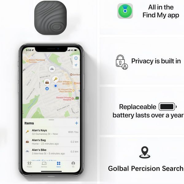 Розумний Bluetooth-трекер для пошуку речей сумісний з Apple Find My