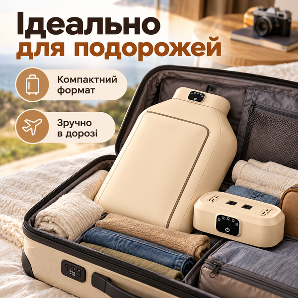 Складна електросушарка для одягу з функцією подачі гарячого повітря