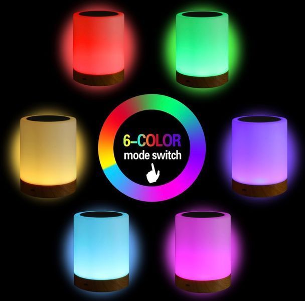 Ночник, портативная лампа, фонарь RGB Dynamic Type-C V1.4 с пультом фото