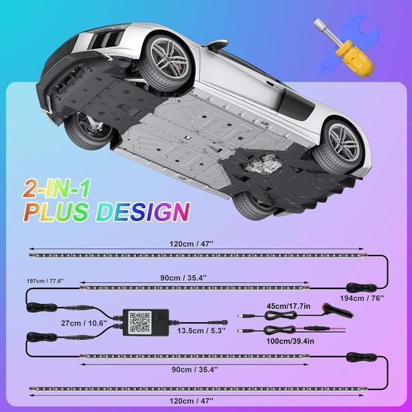 Автоподсветка Kairiyard 4 шт
