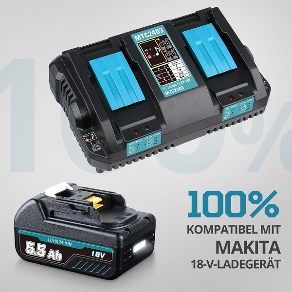 Литий-ионный аккумулятор 18 В DASNITE совместимый с аккумулятором Makita (Комплект 2шт)