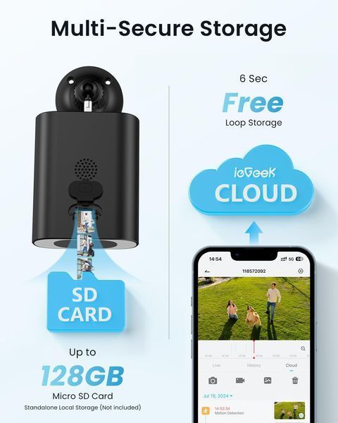 Умная Wi-Fi камера видеонаблюдения ieGeek на солнечной батарее фото