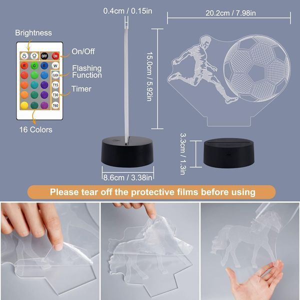 3D светодиодный ночник для комнаты Lightzz фото